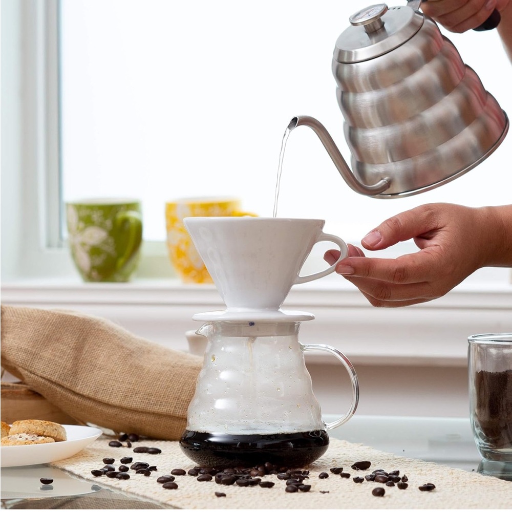 Elegant White Ceramic Coffee Dripper